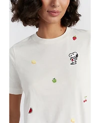 Chinti & Parker Women's Cotton Snoopy Fruit T-Shirt