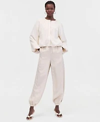 I.N.C. International Concepts Womens Linen Blend Jacket Bubble Pants Macys Exclusive