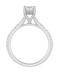 Macy's Certified Lab-Grown Diamond Engagement Ring (1-1/4 ct. t.w.) in 14k White Gold