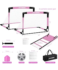 Joyaire 6x4ft 5 Layer Portable Pop Up Soccer Goal Set