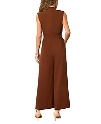 Cupshe Women's V-Neck Zipper Closure Unlined Jumpsuit