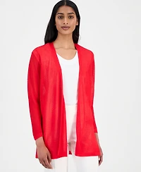 Anne Klein Women's Textured Knit Sheer Cardigan