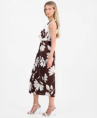 Anne Klein Women's Printed Sleeveless Midi Dress