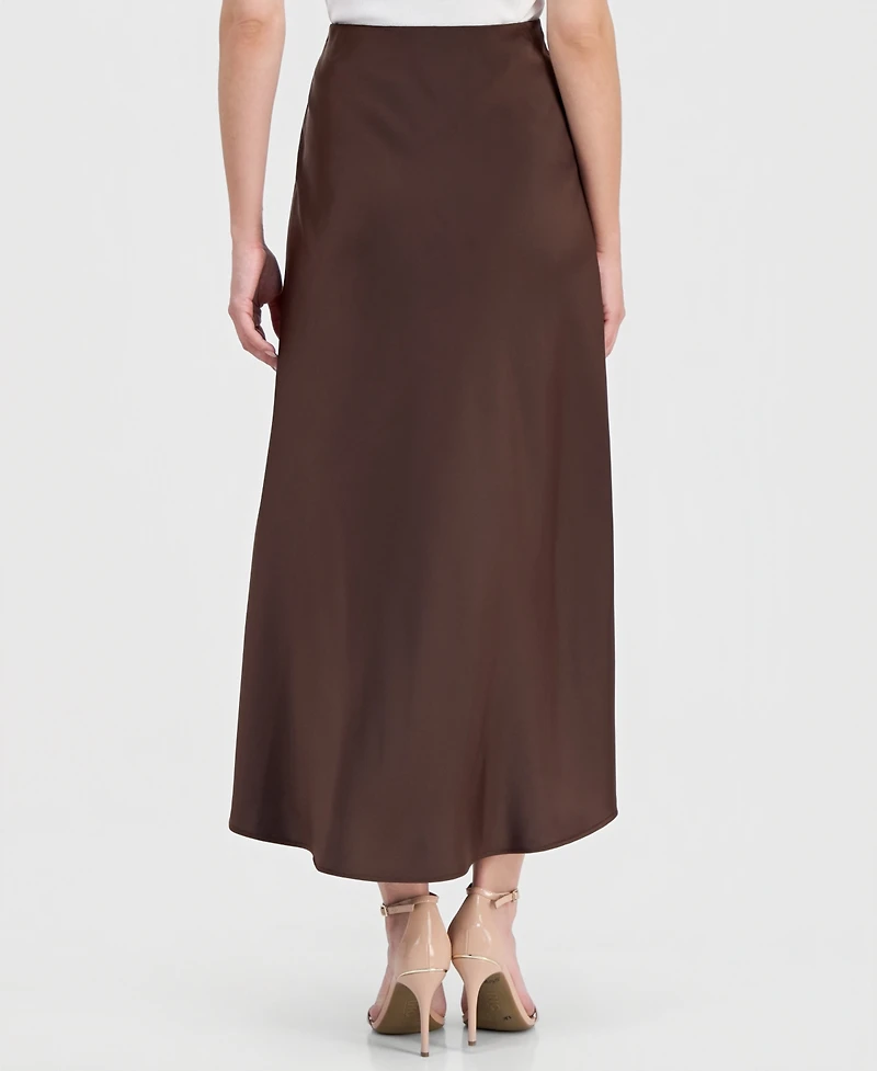 Anne Klein Women's Satin Pull-On Flared Skirt