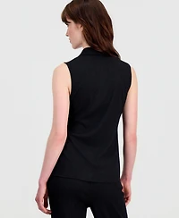 Anne Klein Women's Pebble-Texture Knit Sleeveless Top