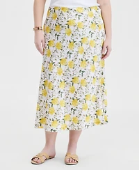 On 34th Trendy Plus Printed Slip Skirt, Macy's Exclusive