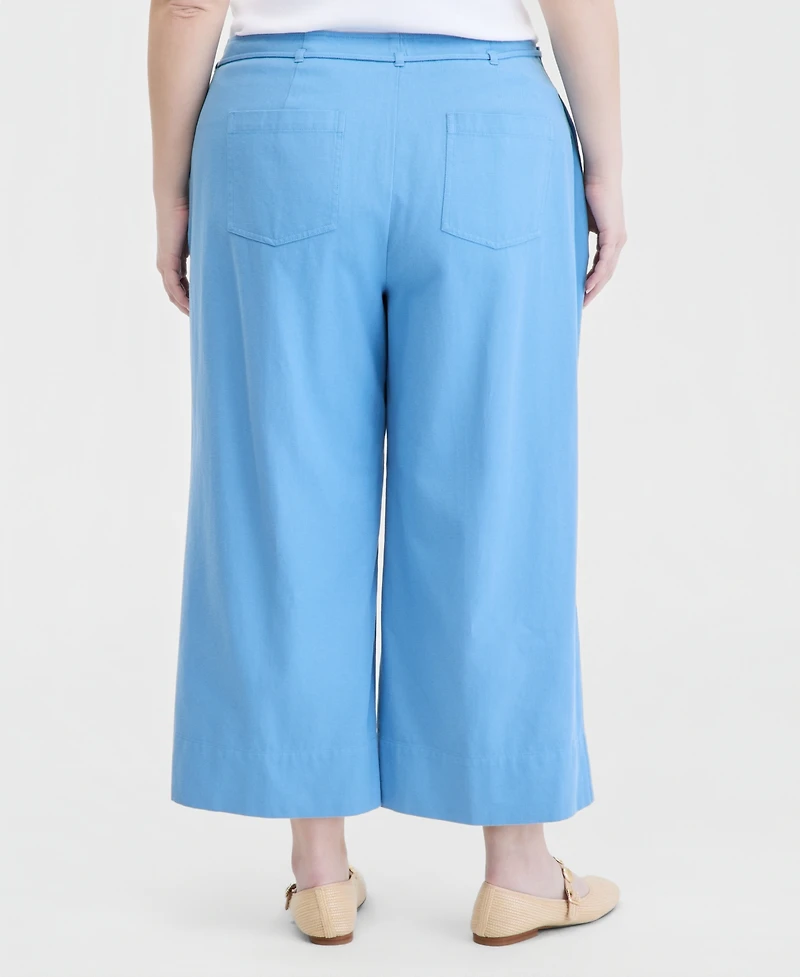 On 34th Trendy Plus Cropped Wide-Leg Pants, Macy's Exclusive