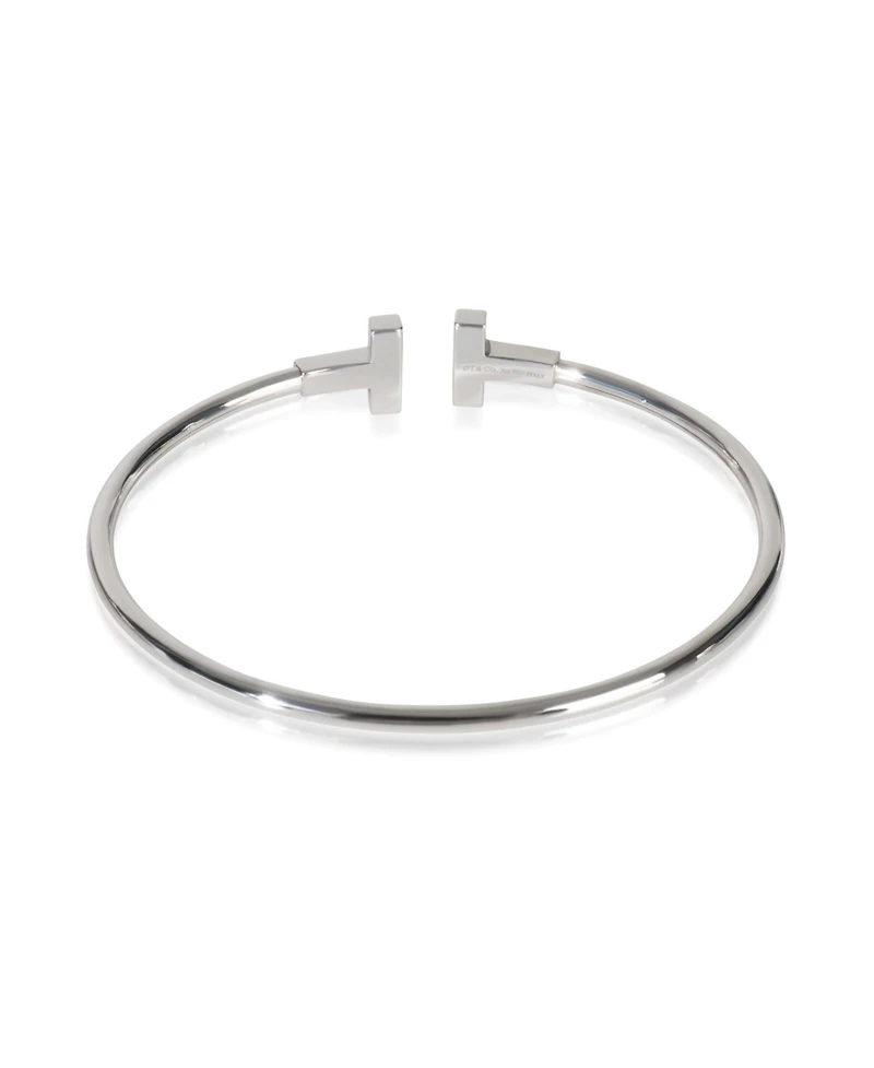 Pre-Owned Tiffany & Co White Gold Diamond Tiffany T Wire Bracelet