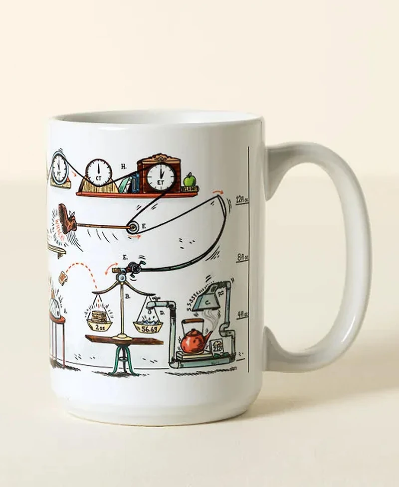 Uncommon Goods Daily Life Hack Interactive Qr Mug, 15 Oz.