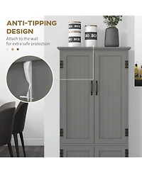 Homcom 48.5" Kitchen Pantry, Storage Cabinet, Cupboard Organizer,