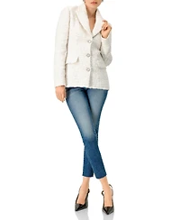 Ivonne Women's Breasted Blazer with Three Buttons