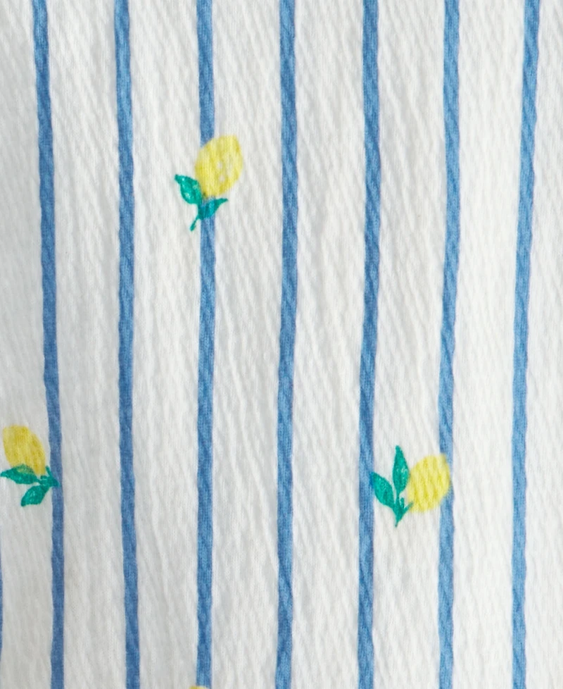 Carter's Girls' Toddler 2T-5T Lemon Striped Top & Short, 2-Piece Set