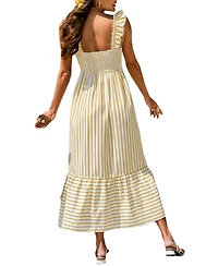 Cupshe Women's Honey Sun Striped Maxi Beach Dress