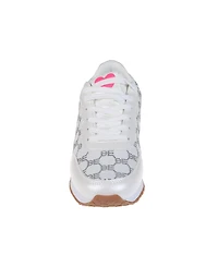 bebe Women's Sneaker with Rhinestone Mesh Upper