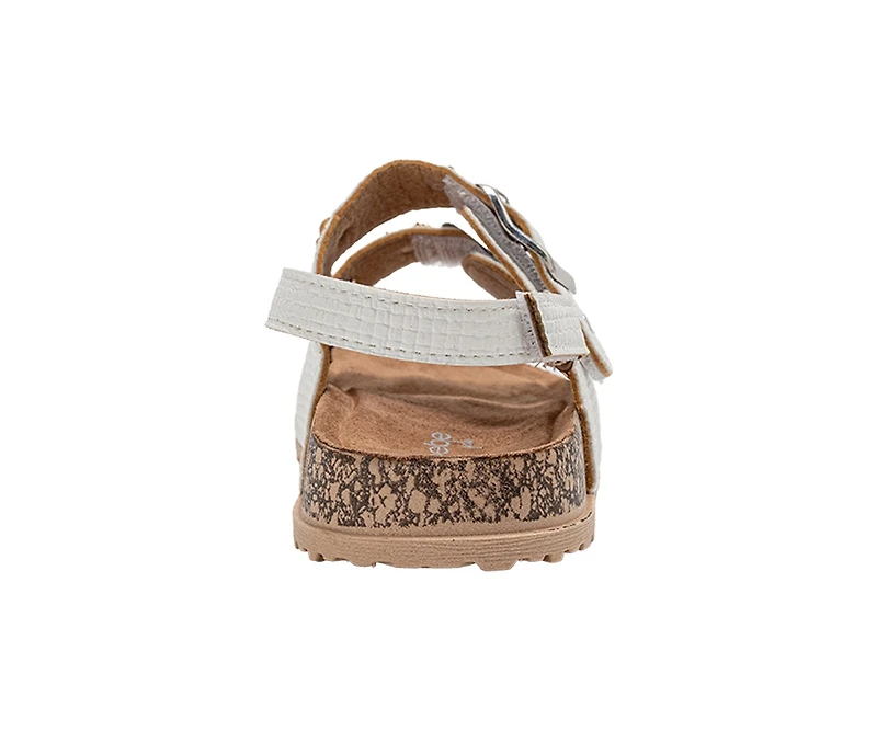 Bebe Girls Footbed Sandals - Comfortable Design with Double Buckle and Charms