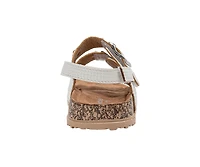 Bebe Girls Footbed Sandals - Comfortable Design with Double Buckle and Charms