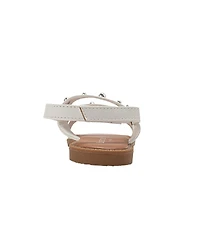 Bebe Little Girls fashion Sandals with Dome Stud Logo hw