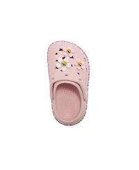 Bebe Big Girls Comfort Eva Clogs - Slip On Comfy Shoes with Flower Charms