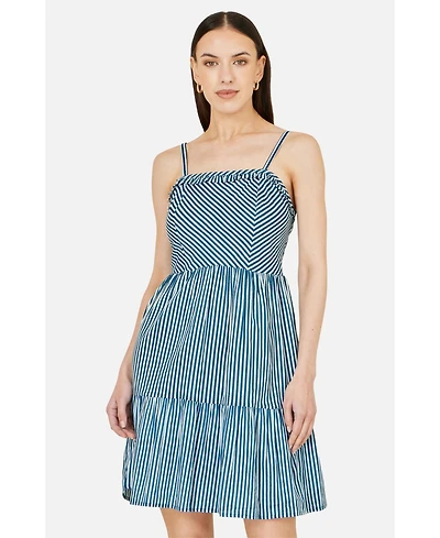 Yumi Women's Stripe Cotton Mini Sun Dress