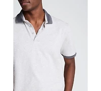 Kenneth Cole Men's Solid Button Placket Polo Shirt