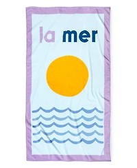 The Beach House Cotton La Mer Printed Beach Towel, 38" x 70"