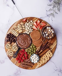Teakhaus Wood Large Round Cutting and Serving Board