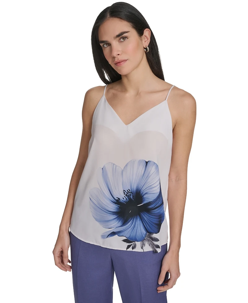 Calvin Klein Women's Strappy Floral Camisole Top