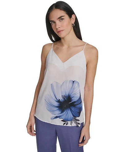 Calvin Klein Women's Strappy Floral Camisole Top
