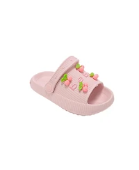 Bebe Little Girls Lightweight Eva Slide with Cherry Charms