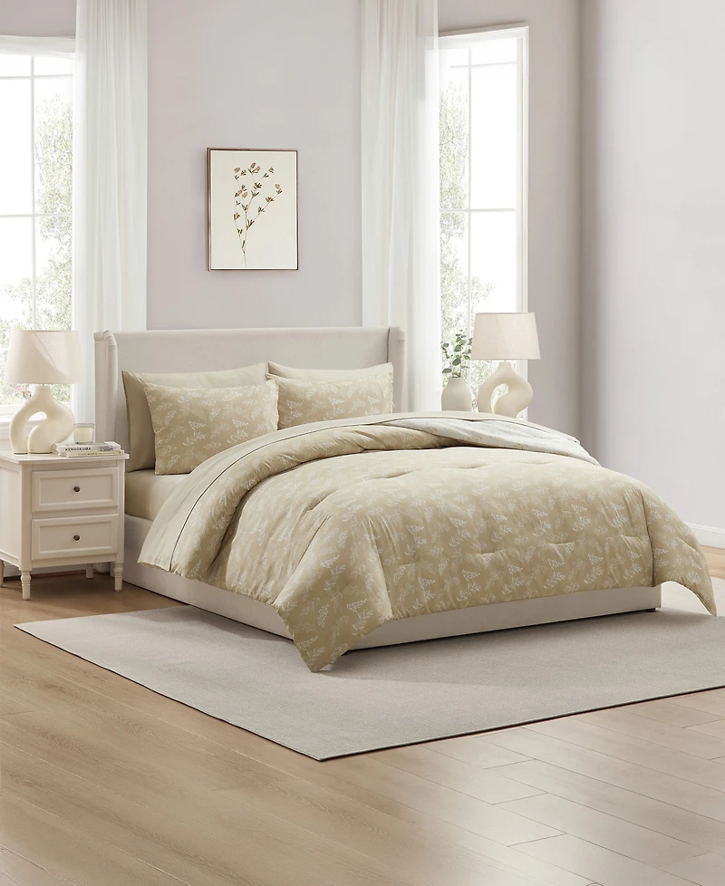 Nestl Luxury Soft Botanical Design 7-Pc. Comforter Set