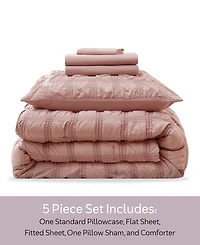 Nestl Luxury Soft Seersucker Design -Pc. Comforter Set