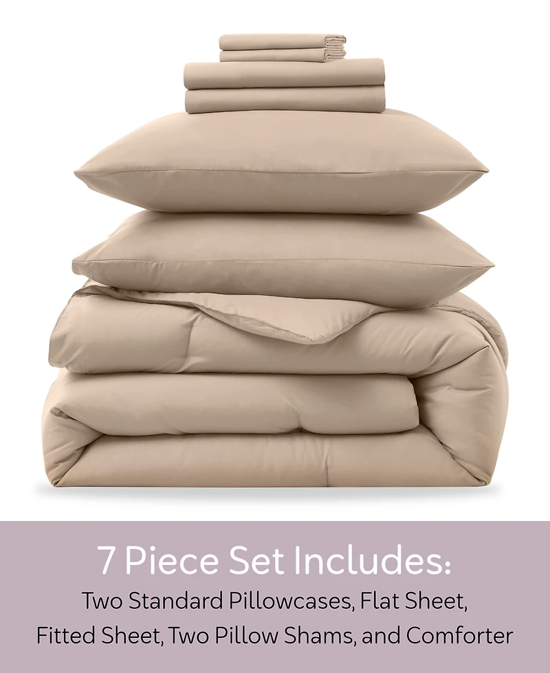 Nestl Luxury Soft Modern Design 7-Pc. Comforter Set