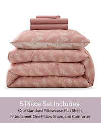 Nestl Luxury Soft Botanical Design 5-Pc. Comforter Set