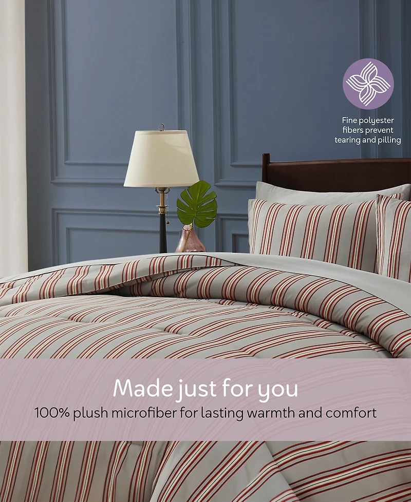 Nestl Luxury Soft Modern Striped Design -Pc. Comforter Set