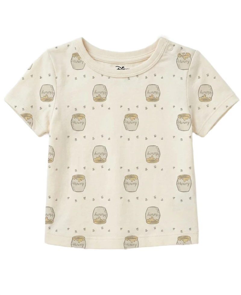 Disney Baby Boys' Short-Sleeve T-Shirt and Shortall, 2-Piece Set