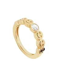 Macy's Cubic Zirconia Smiley Face Band Ring
