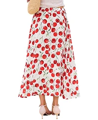 Cupshe Women's Garnish Cherry Midi Skirt