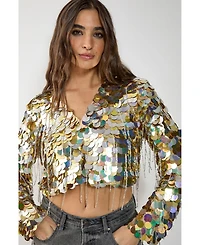 Nasty Gal Women's Disc Tassel Trophy Jacket