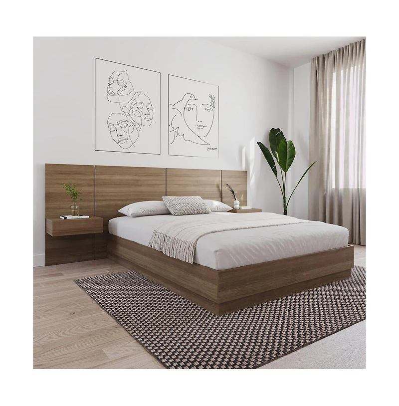 Nexera Milano Floating Nightstand Extension Panel Set of 2