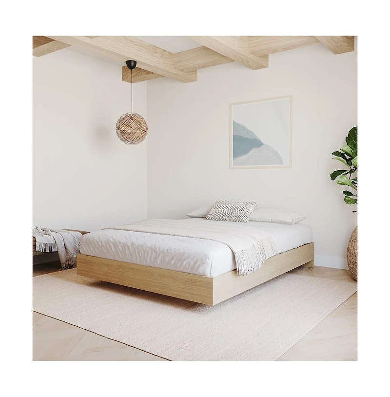 Nexera Platform Bed Frame, Queen, Maple