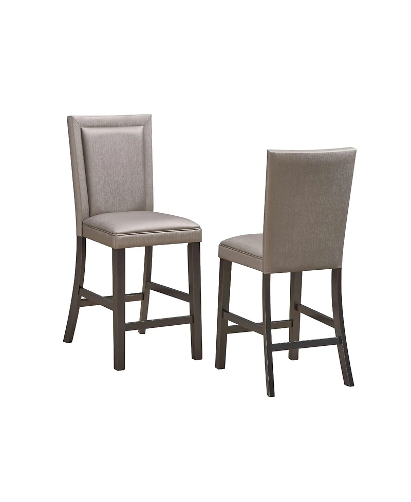 Kings Brand Furniture Counter Height Stool with Pvc fabric upholstery in a steel finish