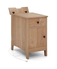 End Table with Charging Station Flip Top Bedside Table with Usb Ports & Outlets