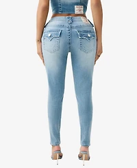True Religion Women's Jennie Skinny Mid-Rise Retro Pocket Jeans