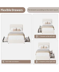 gaomon Teddy Fleece Bed Frame
