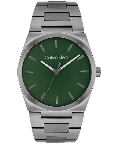 Calvin Klein Men's Ck Empower Gray Ip Stainless Steel Bracelet Watch, 40mm