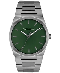 Calvin Klein Men's Ck Empower Gray Ip Stainless Steel Bracelet Watch, 40mm