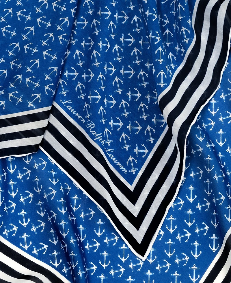 Lauren Ralph Nautical Small Square Scarf