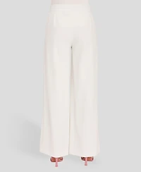 Tahari Asl Petite Wide-Leg Mid-Rise Pants