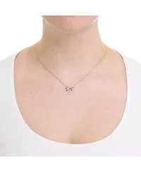 Macy's Gold Plated Bow Initial Necklaces