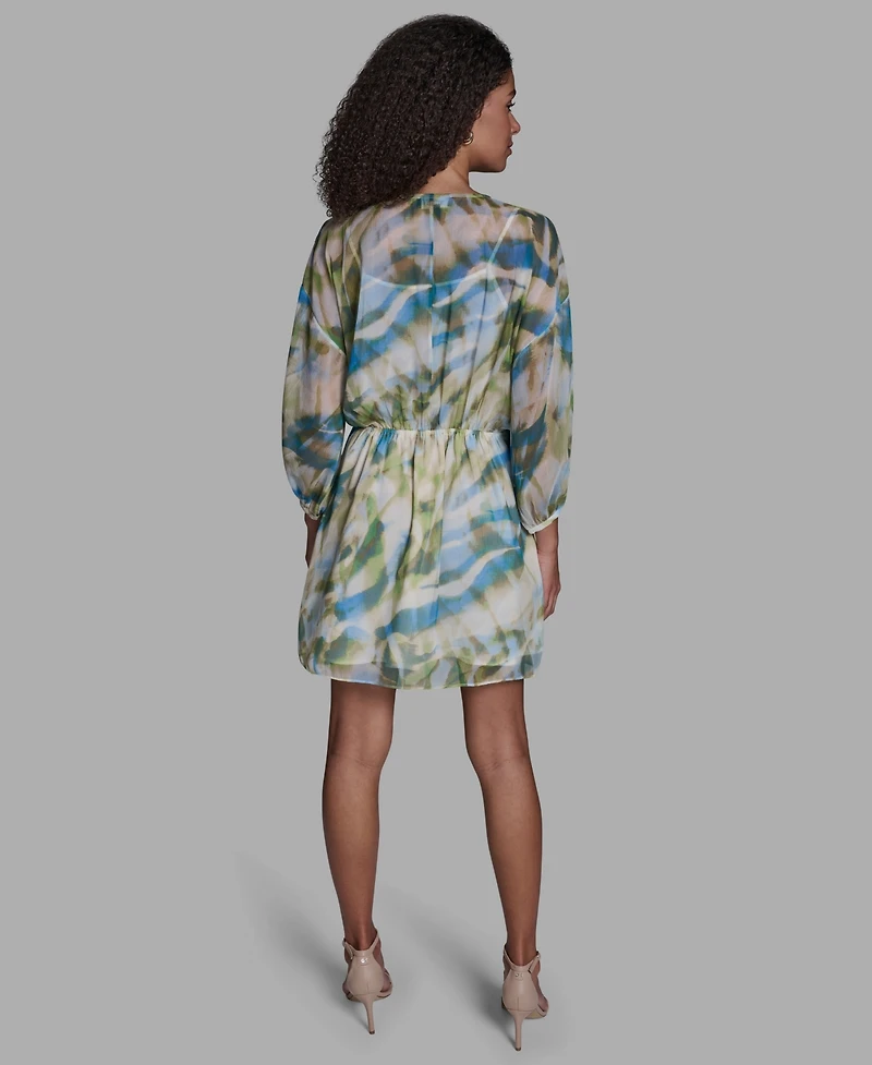 Bcbg Women's Long-Sleeve Mini Dress